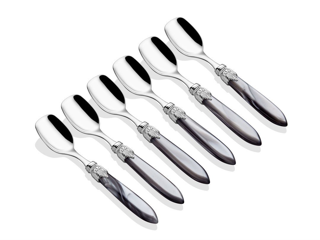 RİVA DOSSİ LAURA CHROME GRİ 6'  LI DONDURMA KAŞIĞI