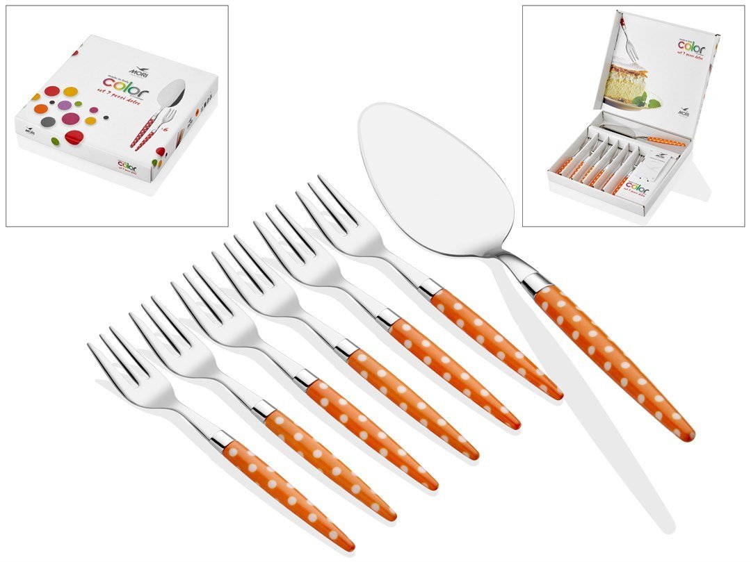 MORİ COLOR DOTS TURUNCU 7 PARÇA KEK SETİ
