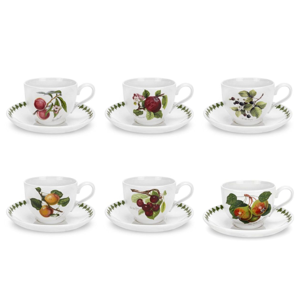 PORTMEIRION NEW POMONA ÇAY FİNCANI VE TABAĞI 6 LI