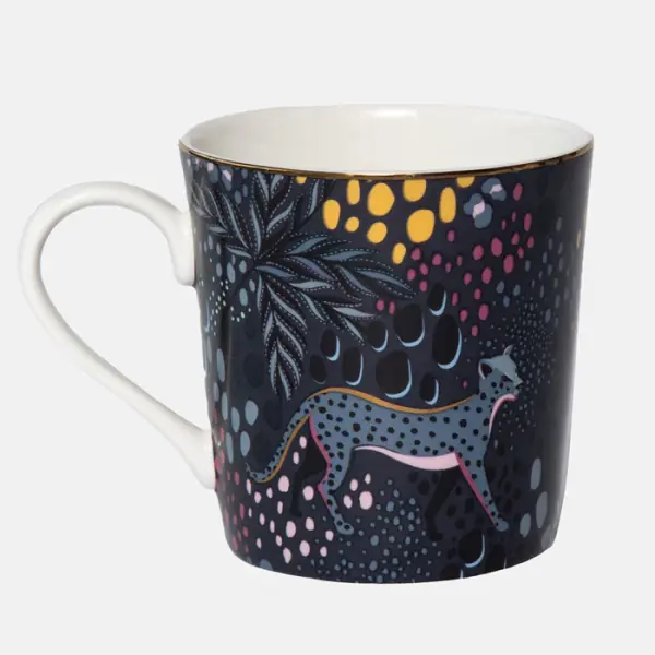 PORTMEIRION SARA MILLER  MIDNIGHT LEOPARD KUPA