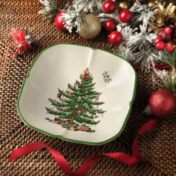 SPODE CHRISTMAS TREE 14 CM KARE TABAK
