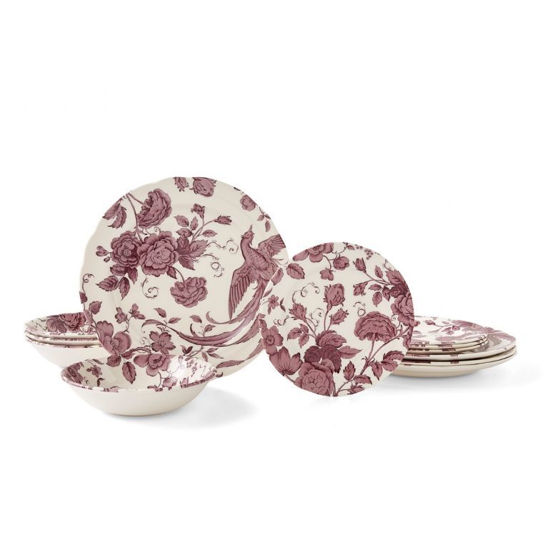 SPODE KINGSLEY WHITE  3 BOY TABAK  4 KİŞİLİK 12 PARÇA KAHVALTI  TAKIMI