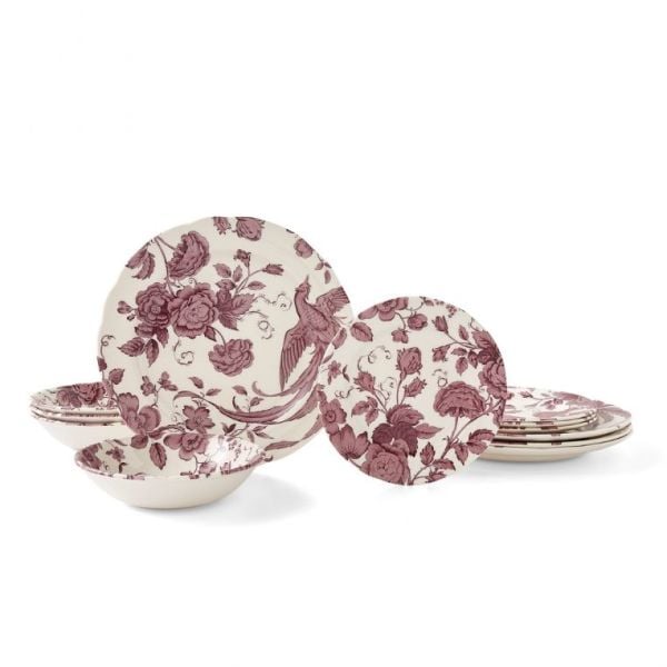 SPODE KINGSLEY WHITE  3 BOY TABAK  4 KİŞİLİK 12 PARÇA KAHVALTI  TAKIMI