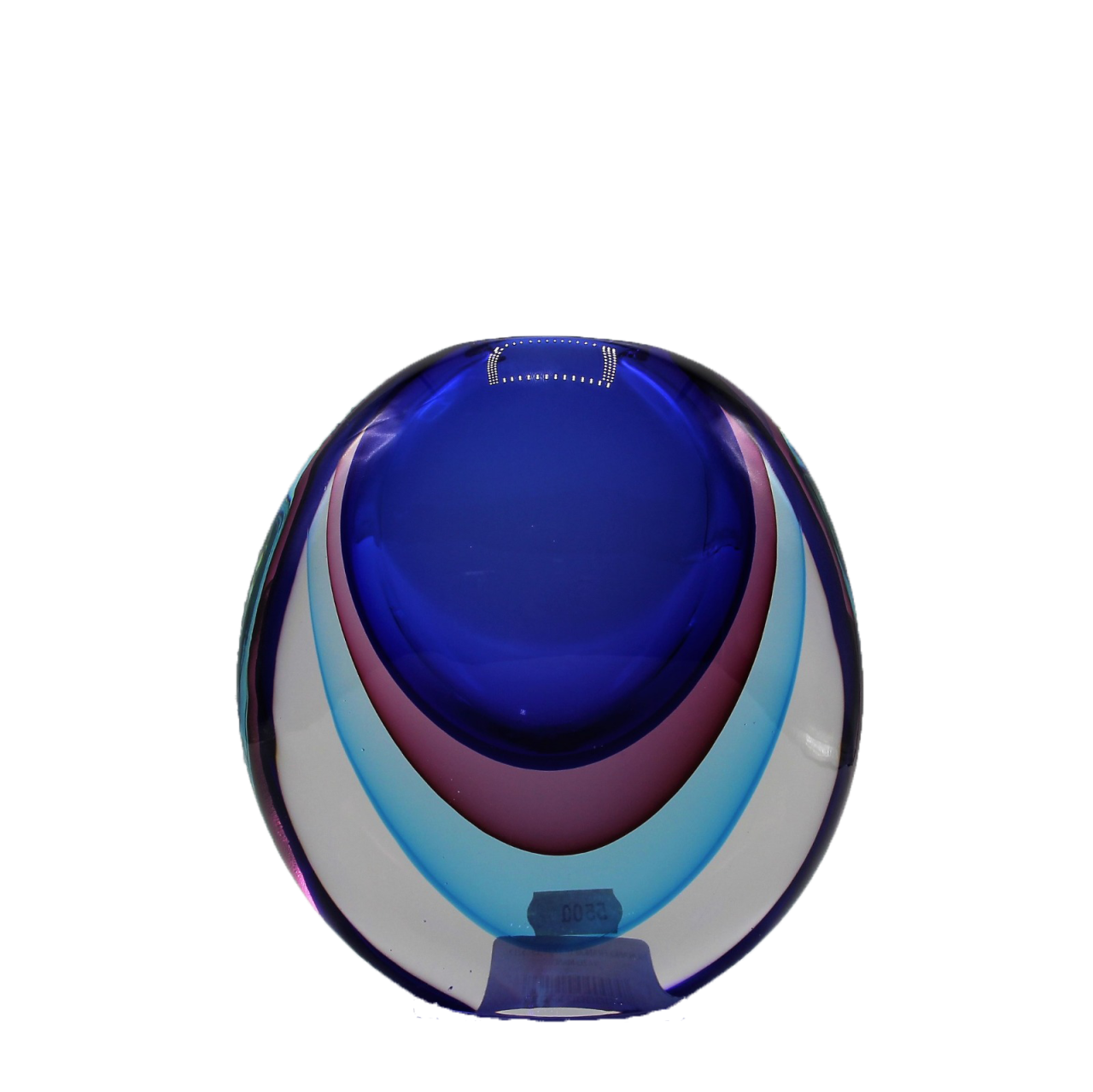 MURANO LACİVERT MOR MAVİ VAZO