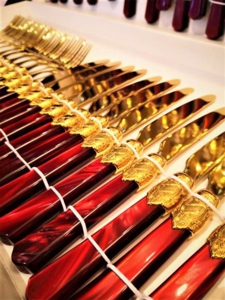 RİVA DOSSİ SANDRO VİTTORİA ORO BORDO 75 PARÇA ÇATAL BIÇAK TAKIMI