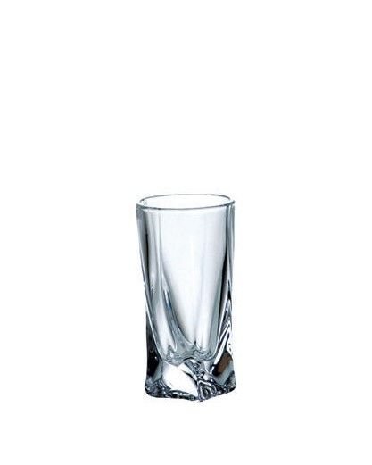 Bohemia Crystal- Quadro 50 ml Minik Likör bardağı- 6'lı set (Uzun )