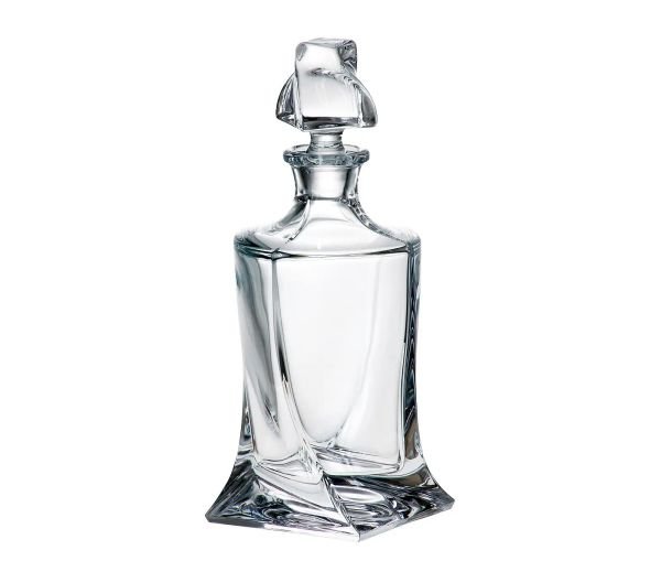 Bohemia Crystal- Quadro (Burgulu) Kristal Şişe-  Kapaklı 850 ml