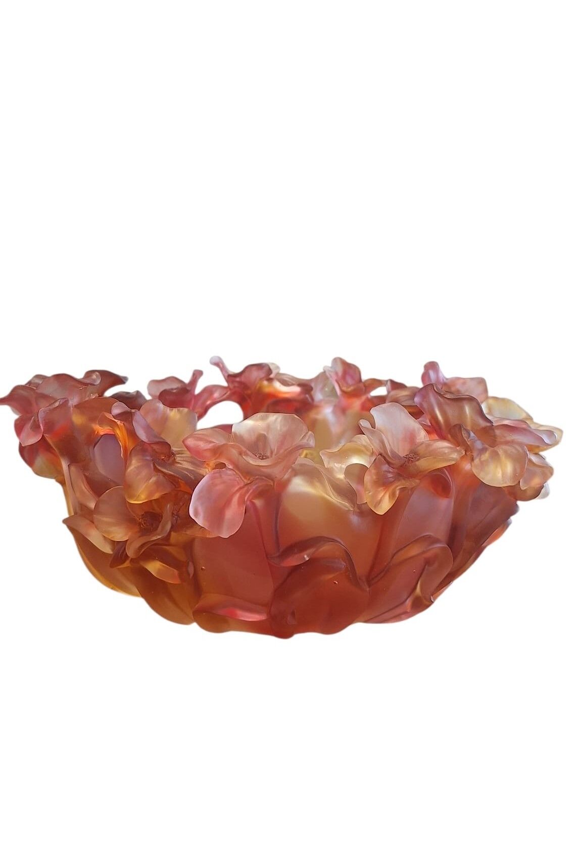 Cristal de Paris Violet Çanak Çiçekli, Somon-Krem