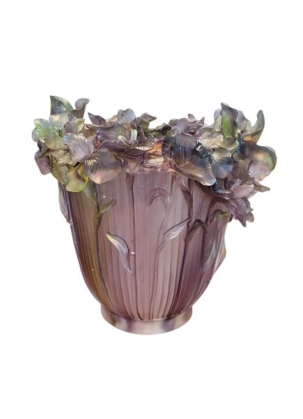 Cristal de Paris Mor,Yeşil Vazo 28 cm