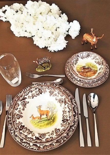 SPODE WOODLAND 6 KİŞİLİK 5 BOY TABAK 30 PARÇA YEMEK TAKIMI