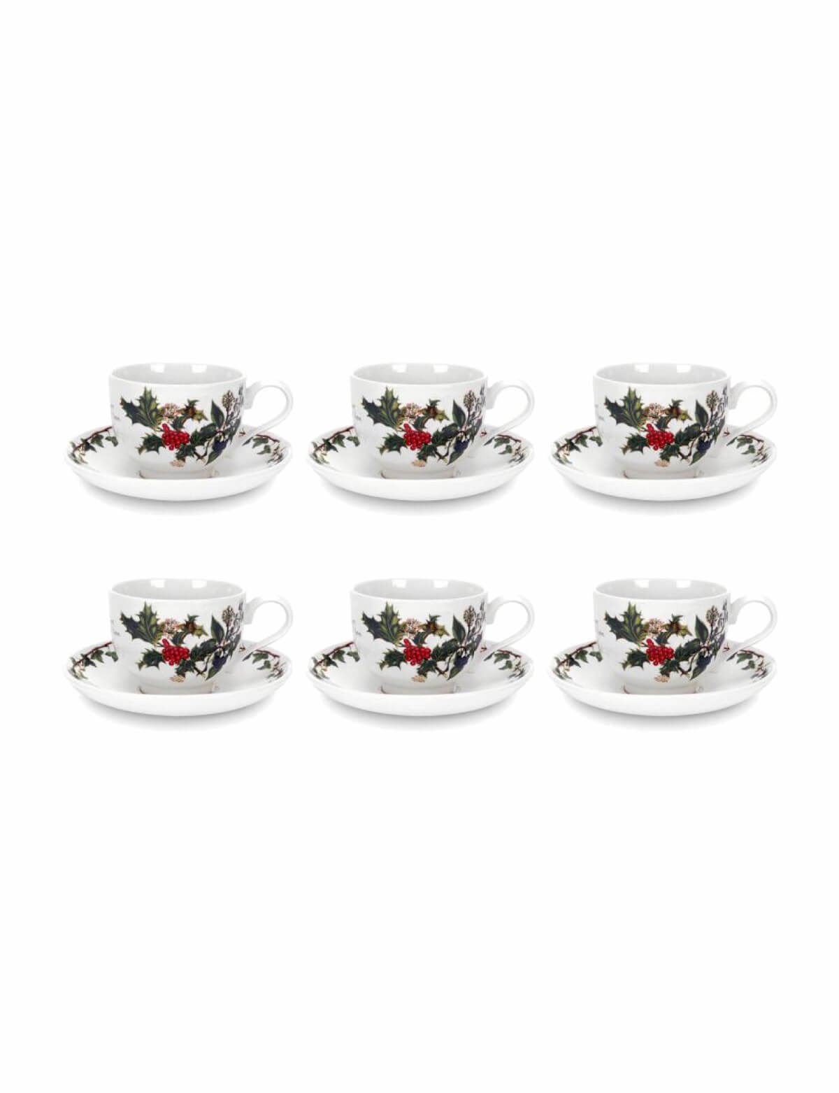 PORTMEIRION HOLLY IVY ÇAY FİNCANI 6 LI
