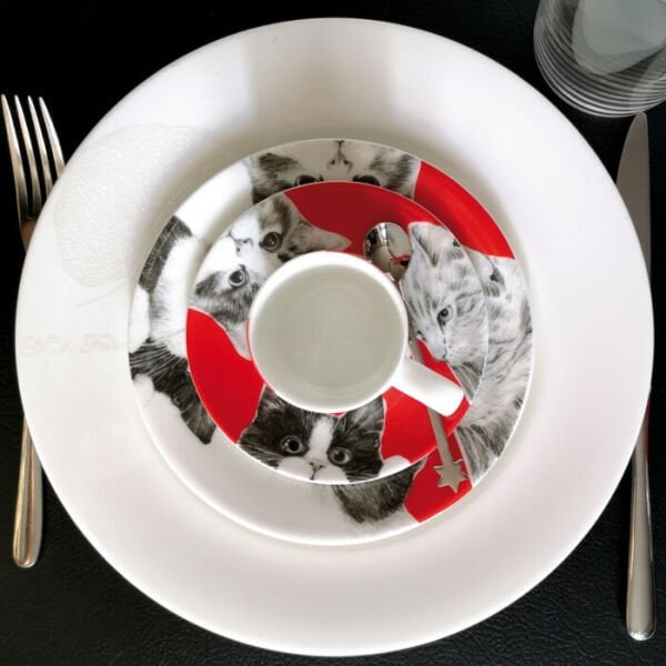 Taitu Milano Best Friends Espresso/Türk Kahve Fincanı Kedi Desenli