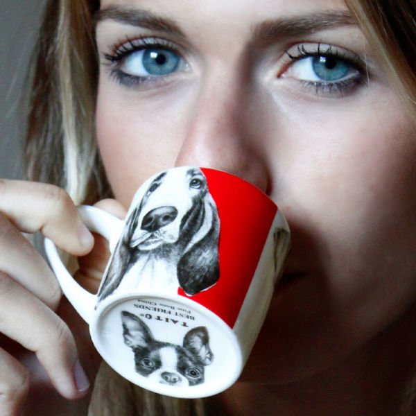 Taitu Milano Best Friends Espresso/Türk Kahve Fincanı Köpek Desen