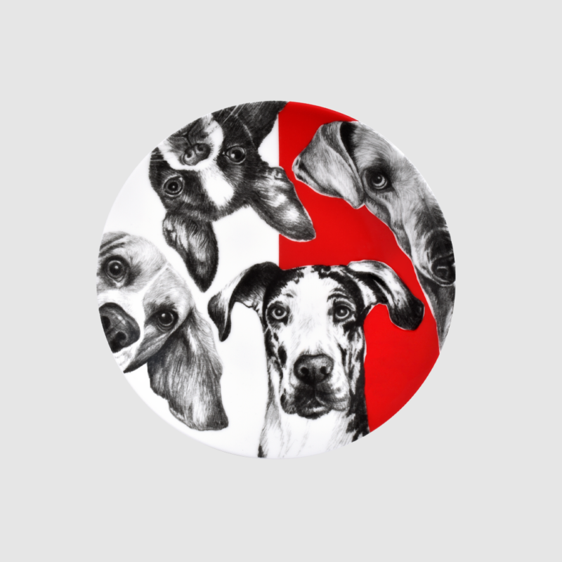 Taitu Mİlano Best Friends Pasta Tabağı Köpek Desen