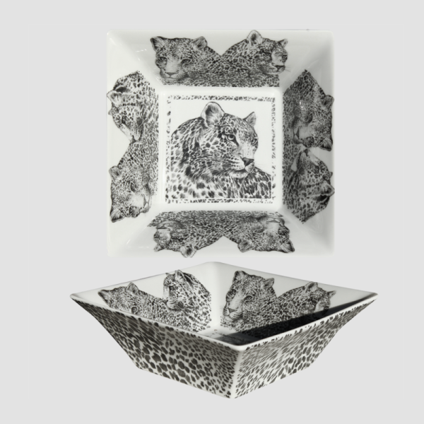 Taitu Milano Wild Spirit Çukur Kare Tabak Leopar 15,5x15,5cm
