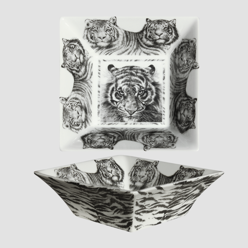 Taitu Milano Wild Spirit Çukur Kare Tabak Kaplan 15,5x15,5cm