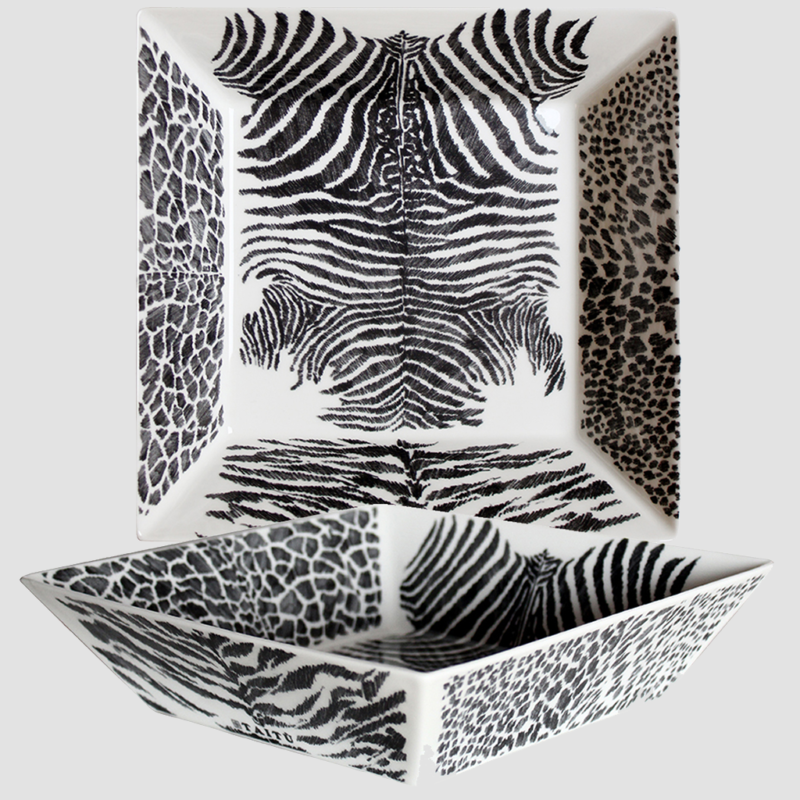 Taitu Milano Wild Spirit Çukur Kare Tabak 23,5x23,5cm