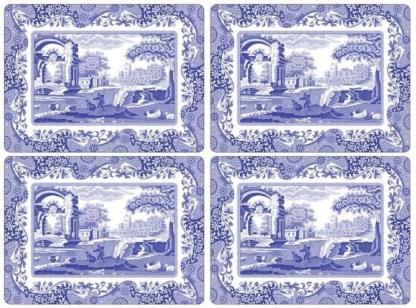 Spode Blue Italian Amerikan Servis 4’lü Set 40,1X29 CM (Yemek Tabağı Boyu)