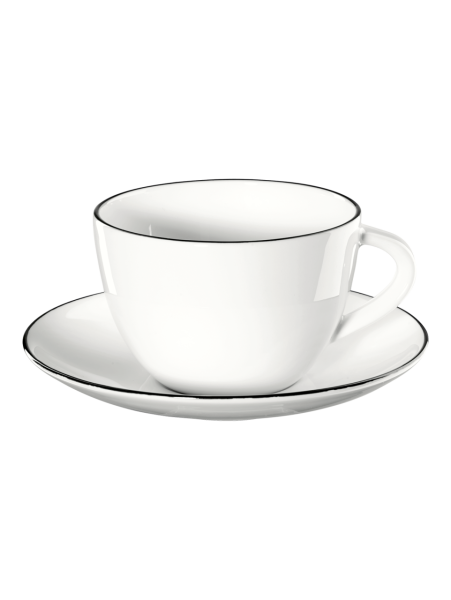 ASA SELECTION ÇAY FİNCANI SİYAH ÇİZGİLİ