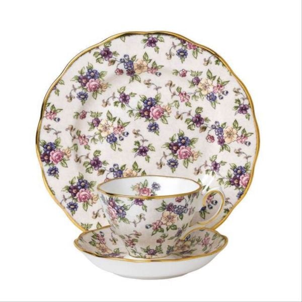 Wedgwood Royal Albert 100 years 1940 English Chintz 3 Parça Set