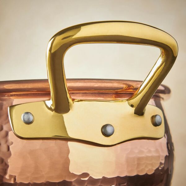 RUFFONİ HISTORIA DEKOR KAPAKLI BAKIR GÜVEÇ  TENCERESİ KALAYLI OVAL