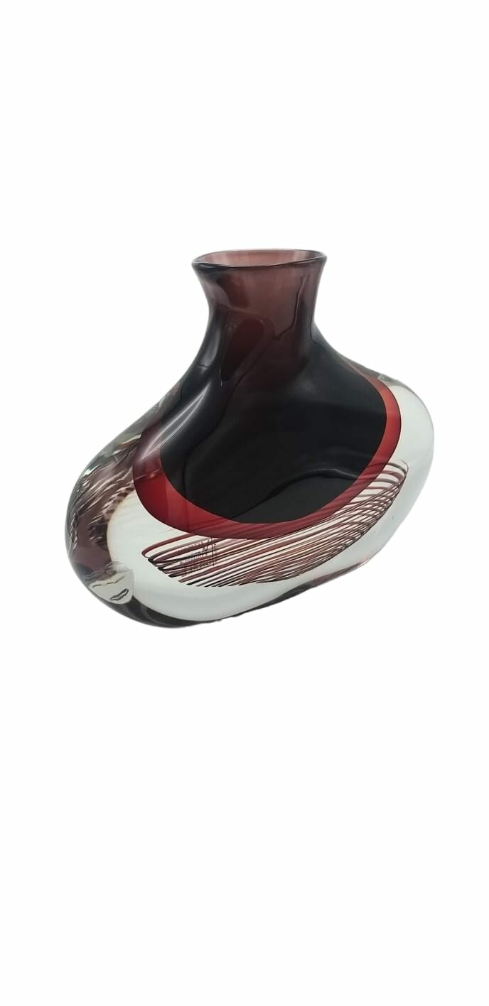 MURANO BORDO KIRMIZI VAZO 24 CM
