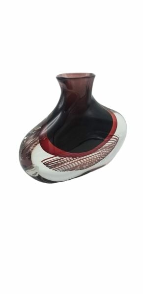 MURANO BORDO KIRMIZI VAZO 24 CM