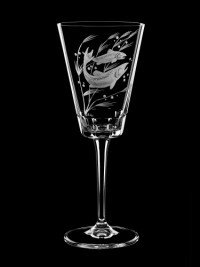 AİDA KRİSTAL ŞARAP KADEHİ 6 LI BALIK DESEN 280ML