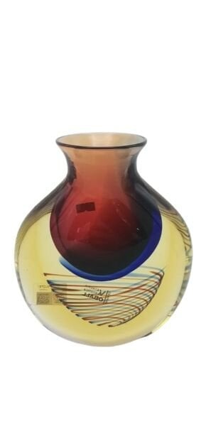 MURANO VAZO KIRMIZI SARI 18,5CM