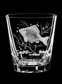 AİDA KRİSTAL VİSKİ BARDAĞI 6 LI BALIK DESEN 310 ML