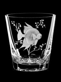 AİDA KRİSTAL VİSKİ BARDAĞI 6 LI BALIK DESEN 310 ML