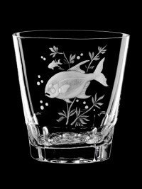 AİDA KRİSTAL VİSKİ BARDAĞI 6 LI BALIK DESEN 310 ML