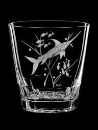 AİDA KRİSTAL VİSKİ BARDAĞI 6 LI BALIK DESEN 310 ML