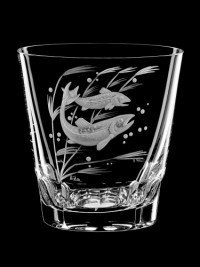 AİDA KRİSTAL VİSKİ BARDAĞI 6 LI BALIK DESEN 310 ML