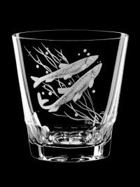 AİDA KRİSTAL VİSKİ BARDAĞI 6 LI BALIK DESEN 310 ML