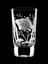 AİDA KRİSTAL SHOT BARDAĞI 6 LI BALIK DESEN 60ML