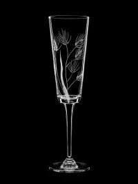 AİDA KRİSTAL ŞAMPANYA BARDAĞI 6 LI BİTKİ DESEN 180ML