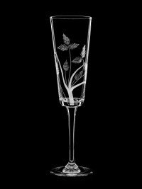 AİDA KRİSTAL ŞAMPANYA BARDAĞI 6 LI BİTKİ DESEN 180ML