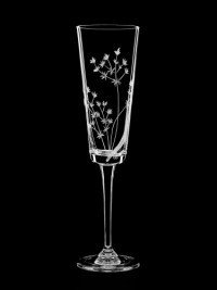 AİDA KRİSTAL ŞAMPANYA BARDAĞI 6 LI BİTKİ DESEN 180ML