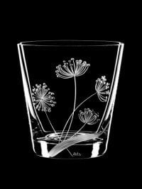 AİDA KRİSTAL VİSKİ BARDAĞI 6 LI BİTKİ DESEN 330ML