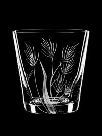 AİDA KRİSTAL VİSKİ BARDAĞI 6 LI BİTKİ DESEN 330ML