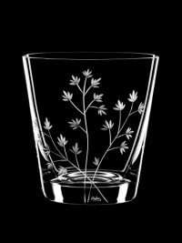 AİDA KRİSTAL VİSKİ BARDAĞI 6 LI BİTKİ DESEN 330ML