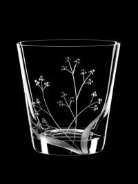 AİDA KRİSTAL VİSKİ BARDAĞI 6 LI BİTKİ DESEN 330ML