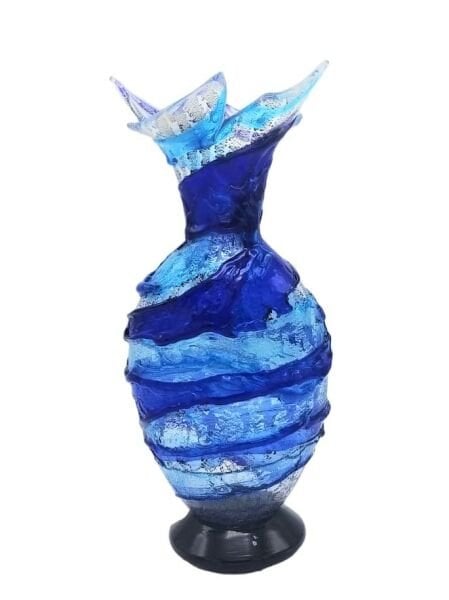 MURANO MAVİ VAZO 29CM