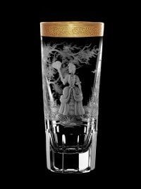 AİDA KRİSTAL SHOT BARDAĞI 6 LI MÜZİSYEN DESEN 90ML