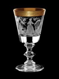 AİDA KRİSTAL ŞARAP KADEHİ 6 LI MÜZİSYEN DESEN 130ML