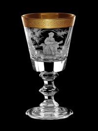 AİDA KRİSTAL ŞARAP KADEHİ 6 LI MÜZİSYEN DESEN 130ML