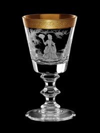 AİDA KRİSTAL ŞARAP KADEHİ 6 LI MÜZİSYEN DESEN 130ML