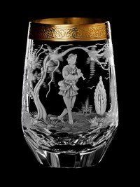 AİDA KRİSTAL SHERRY BARDAĞI 6 LI MÜZİSYEN DESENLİ 90ML.