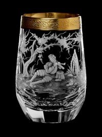 AİDA KRİSTAL SHERRY BARDAĞI 6 LI MÜZİSYEN DESENLİ 90ML.